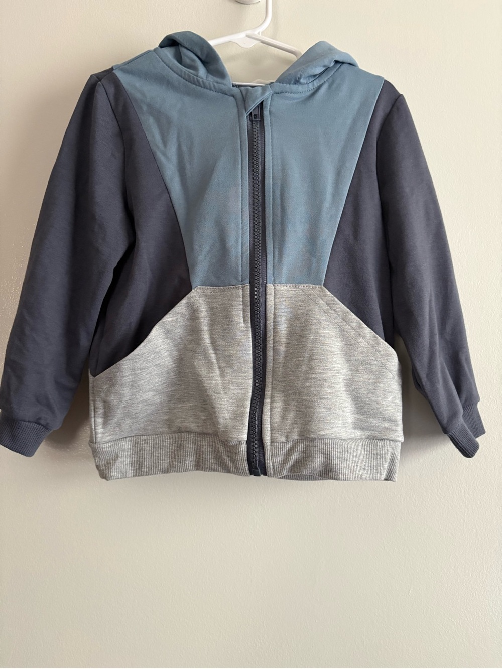Tommy Bahama Toddler 4T Full Zip Hoodie Blue/Gray Color Block